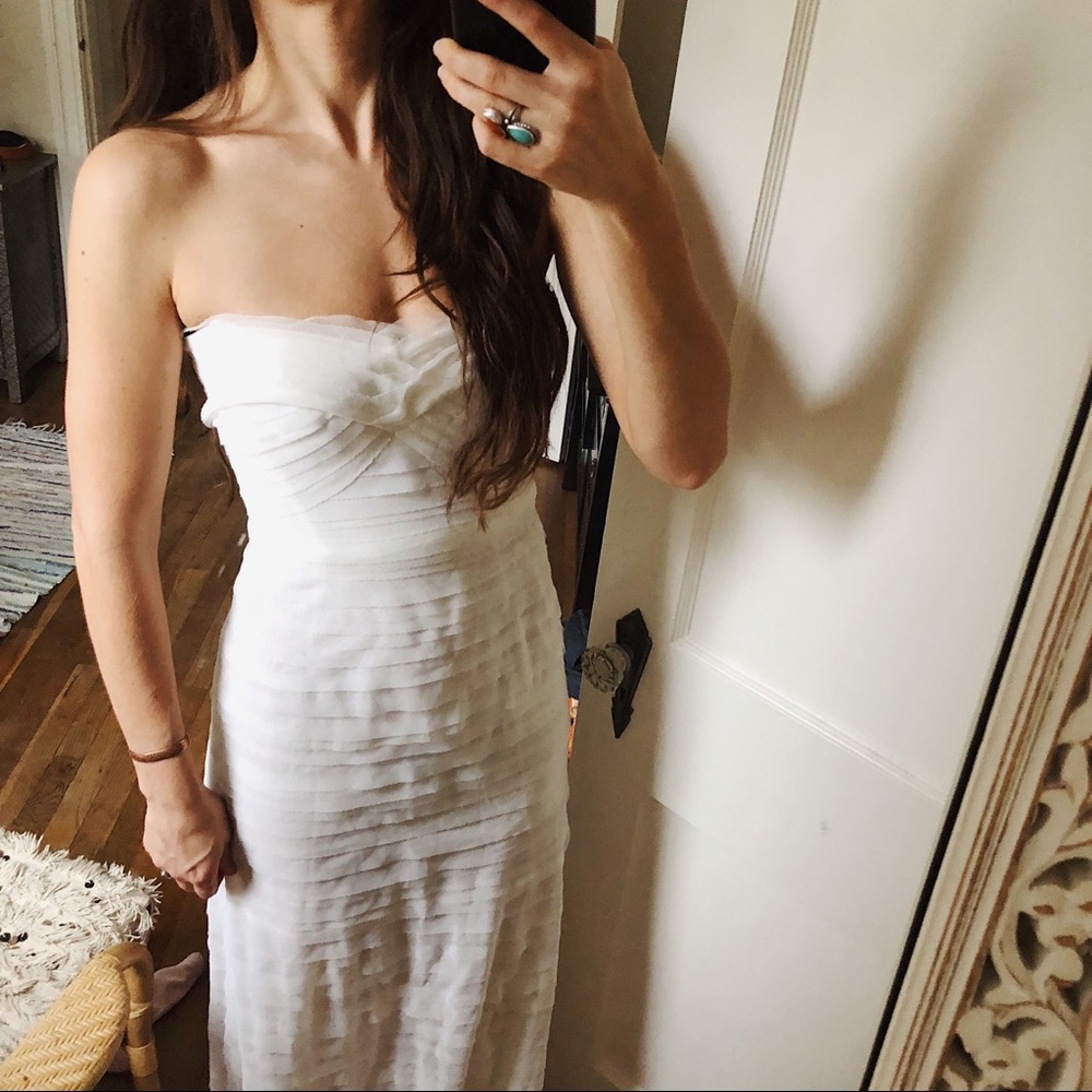 SOLD Simple White Wedding Dress BCBG Max Azria